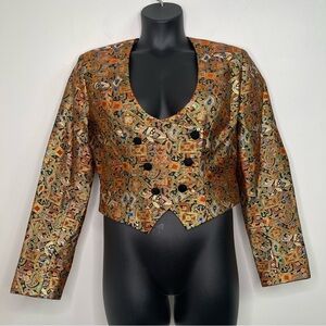 Vintage Hobby Horse Brocade Jacket in Size Large